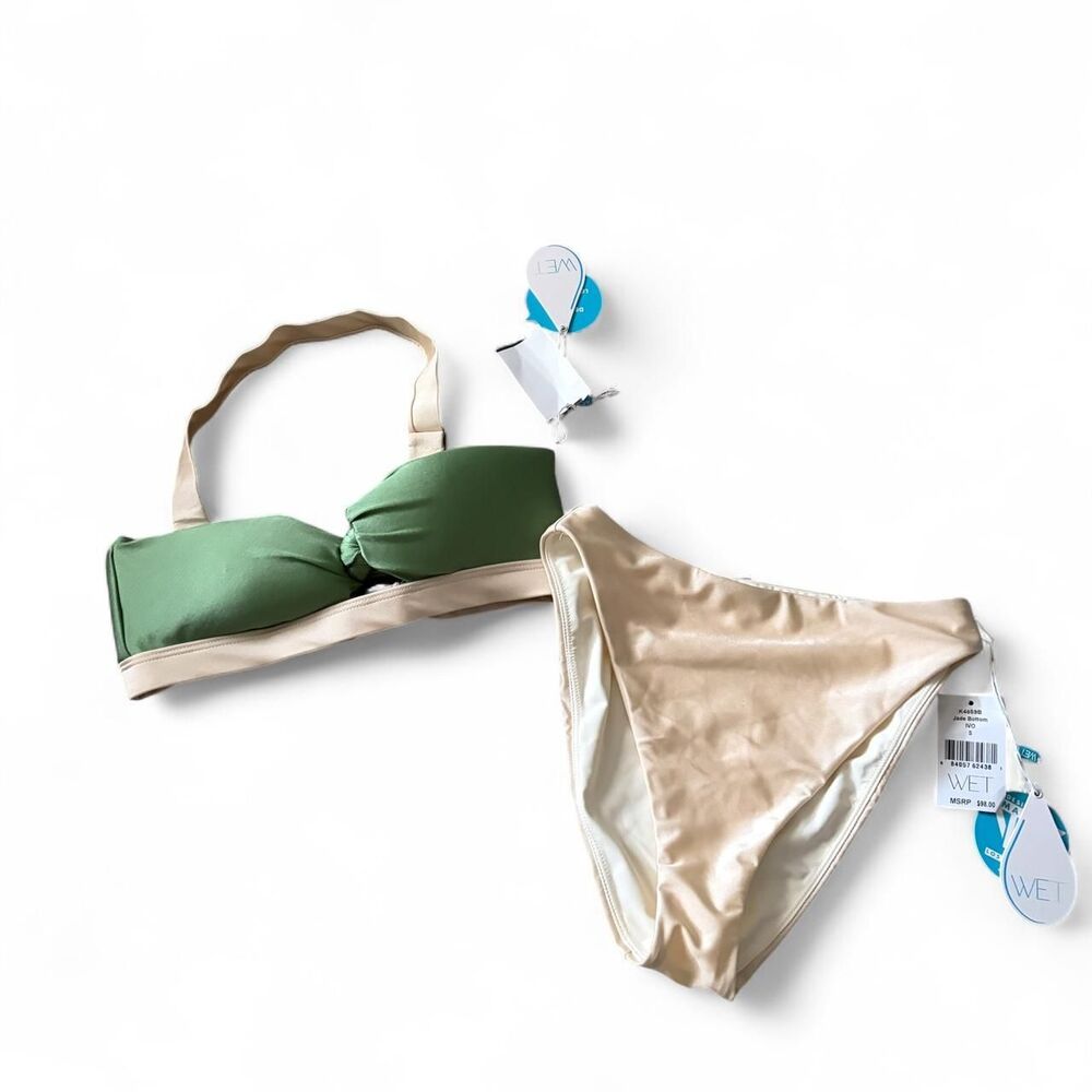 Unbranded Women's Green and Gold Bikinis-and-tankini-sets